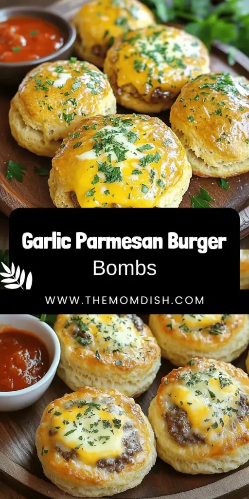 Elevate your snack game with these Easy Garlic Parmesan Cheeseburger Bombs! In just 30 minutes, you can whip up mouthwatering bites the whole family will adore, using simple ingredients like ground beef, cheese, and delicious spices. Perfect for weeknight dinners or party treats, this recipe is highly customizable to fit any dietary preference. Click through to discover the full recipe and start creating your own savory bombs today!