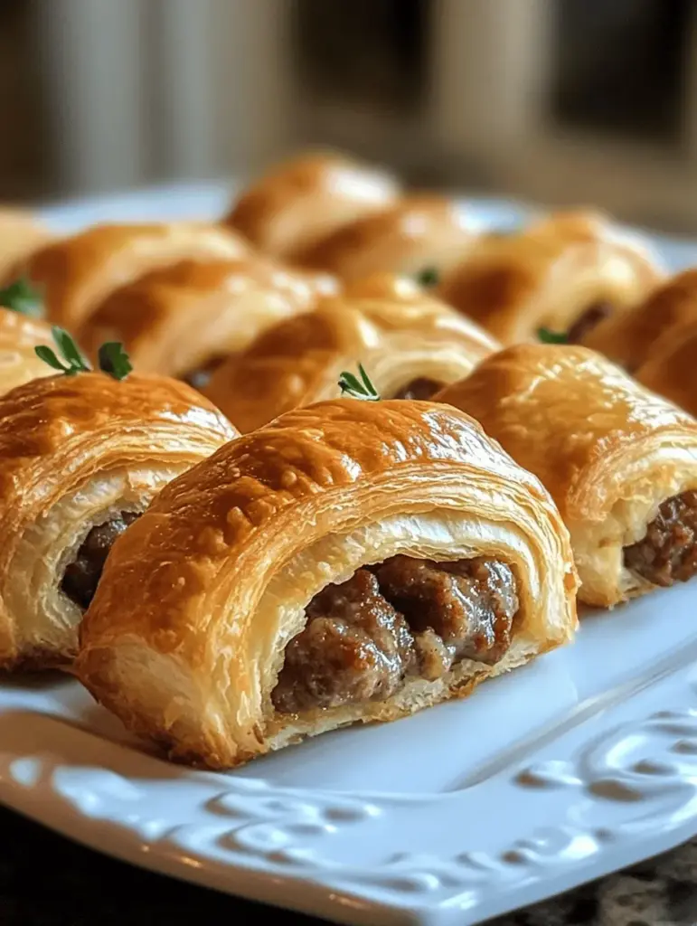 Start your day on a delicious note with these Savory Breakfast Sausage Crescent Rolls! This easy recipe combines flaky crescent roll dough with seasoned breakfast sausage for a mouthwatering morning treat. Perfect for brunch or a quick grab-and-go option, these rolls are sure to please the whole family. Discover the joy of baking with this simple yet delectable recipe that makes breakfast exciting. Try it today! #BreakfastIdeas #CrescentRolls #EasyRecipes