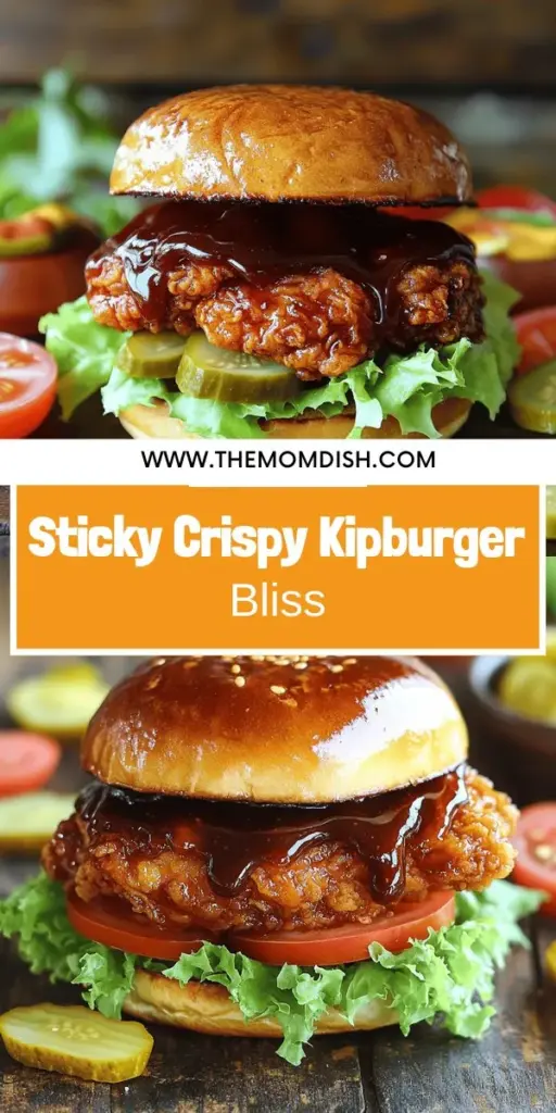 Satisfy your cravings with this delicious sticky crispy kipburger recipe! You'll discover how to achieve the perfect marinated chicken, create a crunchy coating, and whip up a mouthwatering sticky glaze. Impress your family and friends with a meal bursting with flavor and texture. Dive into this easy recipe that brings joy and scrumptiousness to your kitchen. Click through to explore the full recipe and get cooking today!