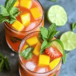 To make strawberry mango agua fresca, you need some fresh ingredients. Here’s what you’ll need: - 2 cups fresh strawberries, hulled and sliced - 1 large ripe mango, peeled and diced - 4 cups cold water - 2 tablespoons fresh lime juice - 2-4 tablespoons agave syrup (to taste) - Ice cubes