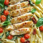 To make Easy Tuscan Chicken Pasta, gather these ingredients: - 2 boneless, skinless chicken breasts, sliced - 12 oz penne pasta - 1 cup cherry tomatoes, halved - 1 cup fresh spinach - 1/2 cup heavy cream - 1/2 cup chicken broth - 1/4 cup sun-dried tomatoes, chopped - 2 cloves garlic, minced - 1 teaspoon dried Italian herbs - 1/2 teaspoon red pepper flakes (adjust to taste) - Olive oil - Salt and pepper to taste - Fresh basil leaves for garnish (optional) - Grated parmesan cheese (optional) If you can’t find some ingredients, don't worry! Here are some good swaps: - Chicken: Use turkey or firm tofu for a lighter option. - Pasta: Any short pasta like fusilli or rotini works well. - Heavy Cream: Substitute with half-and-half or a dairy-free cream. - Spinach: Kale or arugula can add a different green flavor. - Cherry Tomatoes: Regular tomatoes cut into chunks can also work. Using fresh ingredients makes a big difference in taste. Fresh veggies have bright flavors and crisp textures. They also pack more nutrients. For example, fresh basil adds a lovely aroma. Fresh chicken is juicier and tastier than frozen. Always choose the best quality you can find. Your dish will shine with fresh ingredients. Plus, it’s a fun way to support local farmers! Start by boiling a big pot of salted water. This helps flavor the pasta. Once it boils, add the penne pasta. Cook it according to the package. You want it to be al dente, which means it should have a slight bite. This usually takes about 10-12 minutes. When it’s done, drain the pasta and set it aside. Don't rinse it, as you want the starch to help the sauce stick later. For the chicken, heat 2 tablespoons of olive oil in a large skillet. Make sure the oil is hot, but not smoking. Season the sliced chicken with salt, pepper, and dried Italian herbs. Add the chicken to the skillet. Cook it for about 6-8 minutes. It should be golden brown and fully cooked. To check, cut one piece in half to see if it's white inside. When done, remove the chicken and set it aside. This keeps it juicy and tender. In the same skillet, add a little more olive oil if needed. Sauté the minced garlic for about 30 seconds. You want it fragrant, not burnt. Then, toss in the cherry tomatoes and sun-dried tomatoes. Cook them until they soften, which takes about 3-4 minutes. Now, pour in the chicken broth and heavy cream. Stir well and let it simmer for about 5 minutes. This will thicken the sauce. If you want more flavor, try adding a pinch of salt or some red pepper flakes. For the full recipe, refer back to the main article! To boost the flavor of your Easy Tuscan Chicken Pasta, focus on fresh ingredients. Use ripe cherry tomatoes. They add sweetness and brightness. Fresh spinach also enhances the dish with a vibrant green color and nutrients. Don’t skip the garlic; it brings a lovely aroma. A splash of lemon juice can brighten the whole dish. You might also consider adding fresh herbs. Basil and parsley work well. They add depth and freshness. You can also adjust the red pepper flakes for extra heat. If you like cheese, add more parmesan for a rich taste. Some common mistakes can ruin your pasta dish. First, don’t overcook the pasta. It should be al dente, firm to the bite. Overcooked pasta becomes mushy and loses texture. Next, avoid using too much cream. While it makes the sauce rich, too much can drown the flavors. Use just enough to create a creamy texture without overwhelming the dish. Finally, don’t forget to taste as you cook. This helps you adjust seasoning, ensuring a balanced flavor. You can easily make Easy Tuscan Chicken Pasta ahead of time. Cook the pasta and chicken, then store them separately. This keeps the pasta from getting soggy. For the sauce, you can prepare it in advance too. Just store it in the fridge in an airtight container. When you're ready to serve, reheat the sauce and mix in the chicken and pasta. This method allows you to enjoy a delicious meal without the rush. You can find the full recipe linked earlier for more guidance. {{image_2}} You can easily add more veggies to this dish. Try bell peppers, zucchini, or mushrooms. These not only add color but also boost nutrition. You can add them when you sauté the garlic. Cook them until they soften, then mix in the tomatoes. This way, you keep the fresh taste and gain extra vitamins. If you want to switch up the protein, there are great choices. You can use shrimp or cooked sausage instead of chicken. Tofu is also a good option for a meatless dish. Just remember to adjust the cooking time. Shrimp cooks fast, while sausage may need more time to heat through. These swaps add unique flavors and textures. For a gluten-free version, use gluten-free pasta. There are many tasty options made from rice or chickpeas. For a vegan twist, skip the chicken and cream. Use vegetable broth and coconut milk instead. The coconut milk will give you a rich and creamy sauce. These changes keep the dish delicious and friendly for different diets. For the full recipe, check out the Easy Tuscan Chicken Pasta. To keep your Tuscan chicken pasta fresh, let it cool first. Place the pasta in an airtight container. If you used cheese, add it on top after storage. This helps prevent it from getting soggy. Store the container in the fridge. It will last for 3-4 days. When you're ready to eat the leftover pasta, you can reheat it easily. The best way is to use a skillet. Add a splash of chicken broth or water to keep it moist. Heat over medium-low heat, stirring often. You can also use the microwave. Place the pasta in a microwave-safe bowl. Cover it with a damp paper towel and heat in 30-second bursts, stirring in between. If you want to freeze your pasta, use a freezer-safe container. Make sure to leave some space at the top for expansion. You can freeze it for up to 3 months. When you're ready to eat, thaw it in the fridge overnight. Reheat it as mentioned above. This is a great option for quick meals later! For the full recipe, check out the Easy Tuscan Chicken Pasta recipe. Easy Tuscan Chicken Pasta features simple yet fresh ingredients. You will need: - 2 boneless, skinless chicken breasts, sliced - 12 oz penne pasta - 1 cup cherry tomatoes, halved - 1 cup fresh spinach - 1/2 cup heavy cream - 1/2 cup chicken broth - 1/4 cup sun-dried tomatoes, chopped - 2 cloves garlic, minced - 1 teaspoon dried Italian herbs - 1/2 teaspoon red pepper flakes (adjust to taste) - Olive oil - Salt and pepper to taste - Fresh basil leaves for garnish (optional) - Grated parmesan cheese (optional) This mix gives the dish a rich and tasty flair. You can whip up Easy Tuscan Chicken Pasta in about 30 minutes. The prep takes around 10 minutes, and cooking takes roughly 20 minutes. This means you can enjoy a hearty meal without spending hours in the kitchen. Yes, you can make Easy Tuscan Chicken Pasta ahead of time! I recommend cooking the pasta and chicken, then storing them separately. Keep the sauce in a container too. When you're ready to eat, just combine everything in a pan and heat it up. This keeps the pasta from getting soggy. Enjoy the fresh taste even on busy days! For the full recipe, check the earlier section. In this post, we explored the delicious Easy Tuscan Chicken Pasta. We covered the key ingredients, recommended substitutes, and the importance of using fresh items. I shared step-by-step instructions to make the pasta perfectly and tips to enhance flavor. You can also adapt the dish with variations for more nutrients. Lastly, I included storage and reheating tips. Remember, cooking is fun and creative. Enjoy making this dish your own!